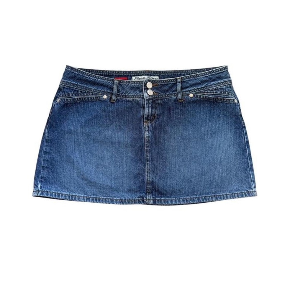 Y2K Vintage Denim Miniskirt Paris Blues size L with buttons